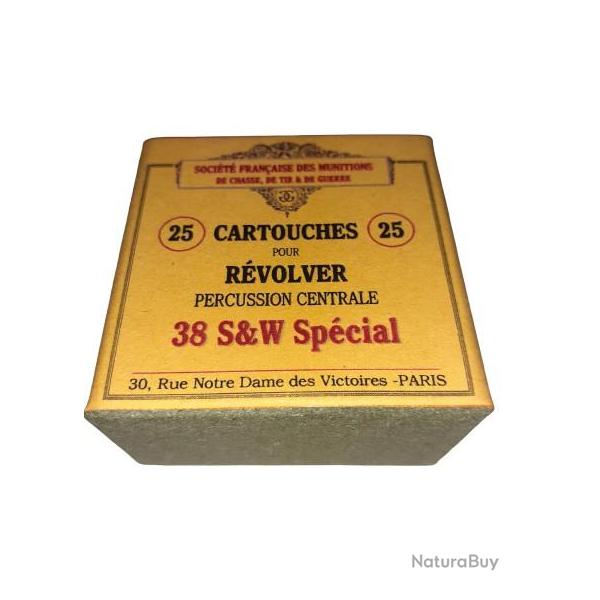 38 SW Spcial: Reproduction boite cartouches (vide) SOCIETE FRANCAISE des MUNITIONS 10812459