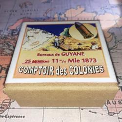 11 mm 1873 (Comptoir des Colonies / Guyane): Reproduction boite munitions (vide) CoCo 10812487