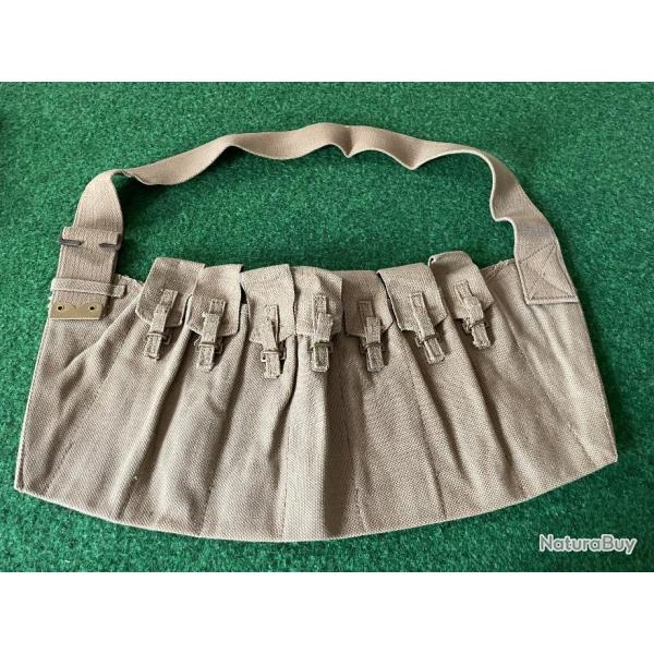 TRES BEAU ET RARE  BANDOULIER  PORTE CHARGEURS POUR STEN  (COMMANDO)  W W 2