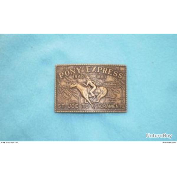Boucle de ceinture fa�on bronze "PONY EXPRESS"