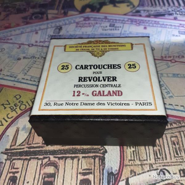 12 mm Galand: AU CHOIX; Reproduction boite munitions (vide) SFM 10813746