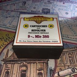 9 mm 380 (St&eacute; Fran&ccedil;aise Munitions): Reproduction boite cartouches (vide) collection SFM 10813836
