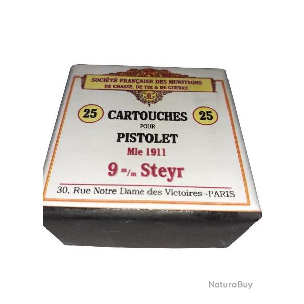 9mm Steyr 1911: Reproduction boite cartouches (vide) SOCIETE FRANCAISE des MUNITIONS 10813852