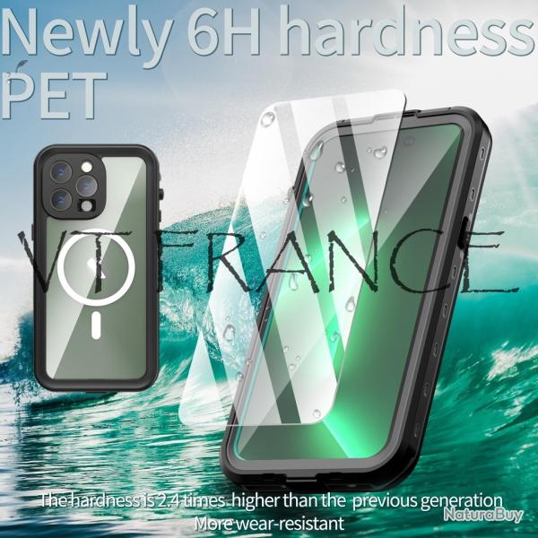 RedPepper Coque Waterproof Anti Choc pour iPhone, Couleur: Au Choix, Smartphone: iPhone 14 Pro Max