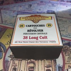 38 Long Colt (St&eacute; Fran. des Munitions): AU CHOIX; Reproduction boite munitions (vide) SFM 10813948