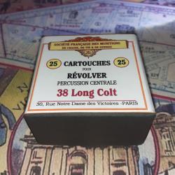 38 Long Colt (St&eacute; Fran&ccedil;aise des Munitions): Reproduction boite cartouches (vide) SFM 10813948