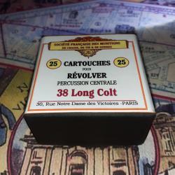 38 Long ou Short Colt (St&eacute; Fran&ccedil;aise Munitions): Reproduction boite cartouches (vide) SFM 10813948