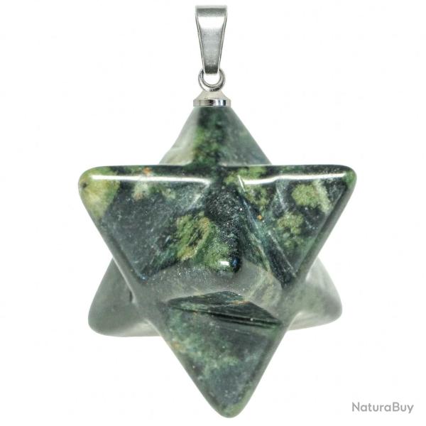 Pendentif �toile merkaba en jaspe de Kambaba