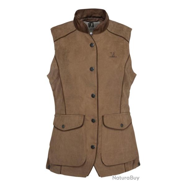 Gilet de chasse Femme Percussion Rambouillet original Marron