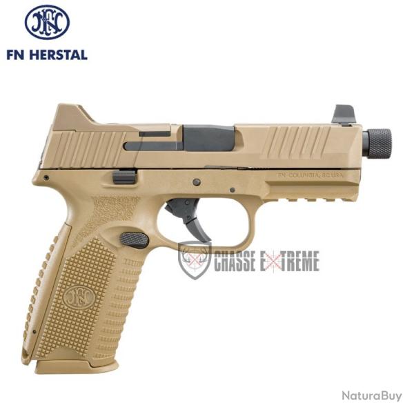 PISTOLET FN 509T OPTIC READY FILETE FDE CAL 9X19 - 17COUPS