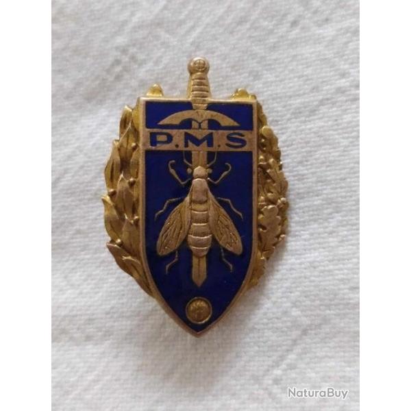 INSIGNE BREVET PMS PREPARATION MILITAIRE SUPERIEUR NUMEROTE FABRICANT ARTHUS BERTRAND PARIS