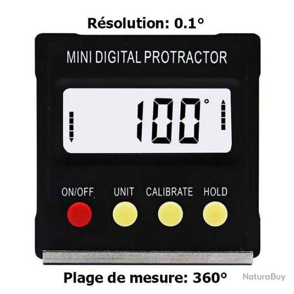 BRADE - Mini Inclinomtre/niveau numrique tanche avec aimants  sa base. 360 degrs