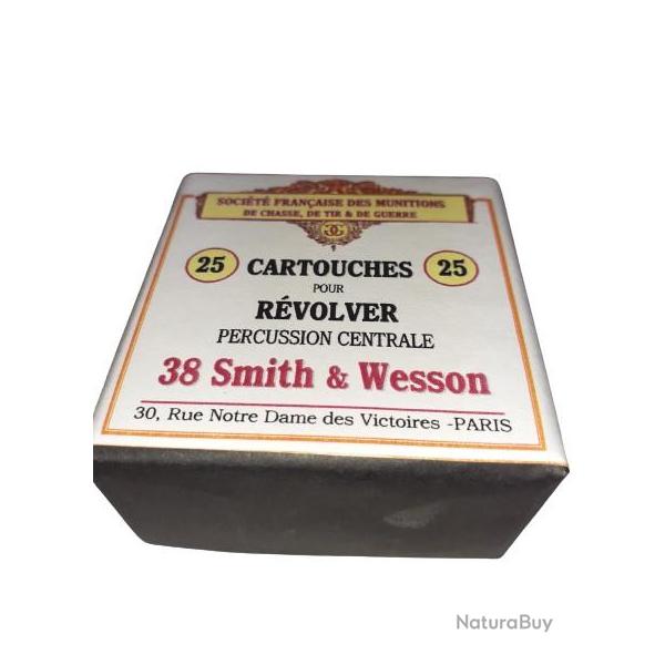 38 SW: Reproduction boite cartouches (vide) SOCIETE FRANCAISE des MUNITIONS 10815553