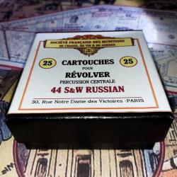 44 Russian; 44 Sp&eacute;cial SW (St&eacute; Fran. Munitions): Reproduction boite cartouches (vide) SFM 10815585