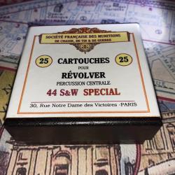 44 SW Sp&eacute;cial (St&eacute; Fran. Munitions): Reproduction boite cartouches (vide) collection SFM 10815601