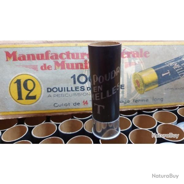 Un tui vide cartouche calibre 12  cartouche MGM  1 cartouche annonce