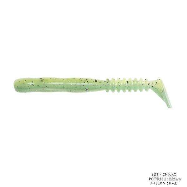 Leurre Souple Reins Rockvibe Shad 9cm B85 - Chart Pepper Glow Melon Shad