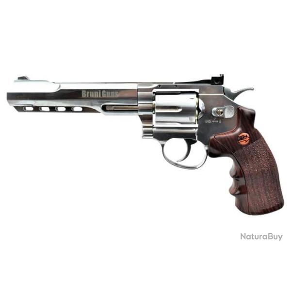 PRIX BLACK FRIDAY - REVOLVER A PLOMB CO2 BRUNI 357 6" CHROME CAL. 4,5 MM