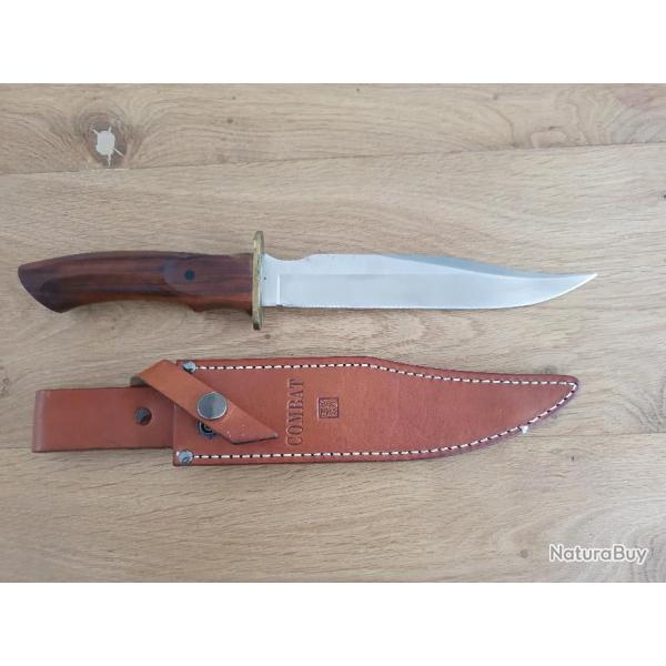 custom de couteau AL MAR mod�le SPECIAL USMC � lame SEKI et manche en noyer