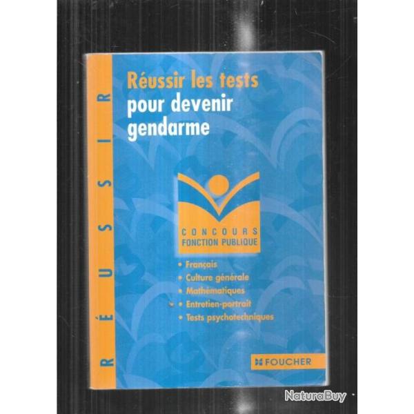 r�ussir les tests pour devenir gendarme concours fonction publique