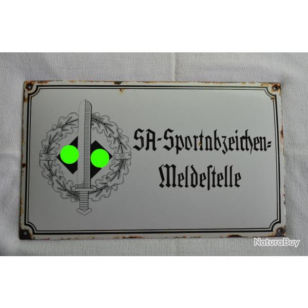 Plaque �maill�e allemande SA-Sportabzeichen 50cmx30cm