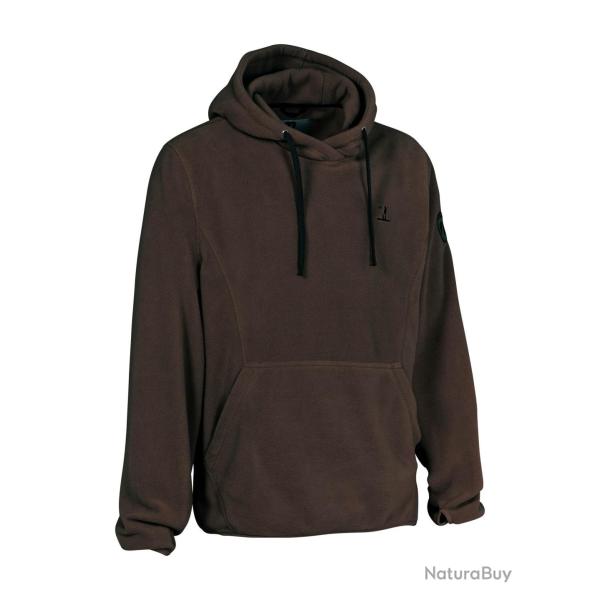 Sweat shirt polaire Percussion � capuche Marron