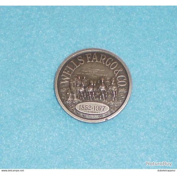 M�daillon de crosse Wells Fargo & Co. pour comm�morative "Origine WINCHESTER" Collection !