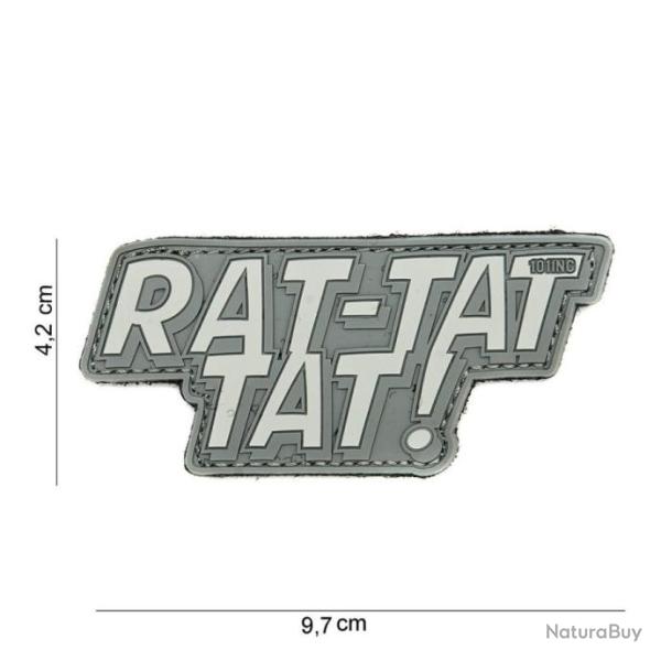Patch 3D PVC Rat tat tat gris | 101 Inc (0000 6975)