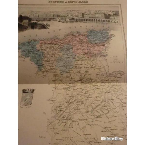 carte geographique province  d alger   periode  1888