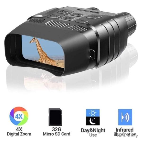 Jumelles de Vision nocturne infrarouge 300M grand cran 3x Zoom 16G + wifi + 32gb usb