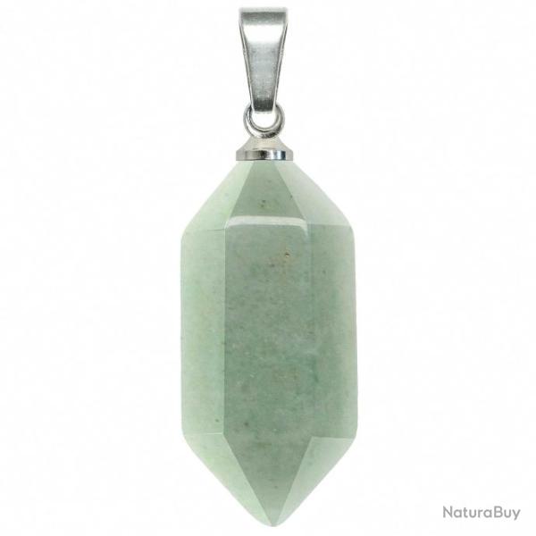 Pendentif petite pointe bitermin�e en aventurine verte