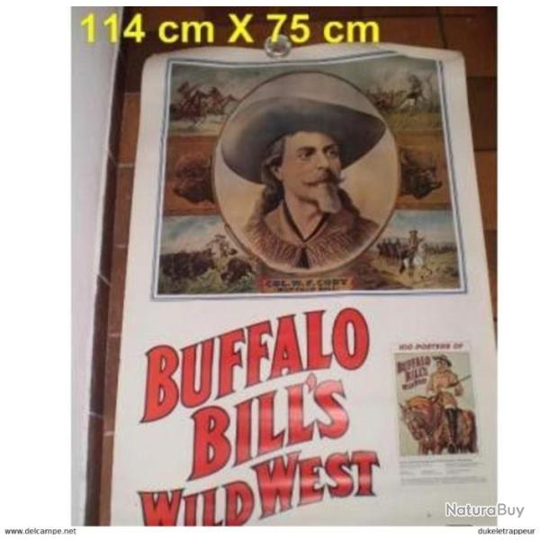 Poster annon�ant la sortie du livre :"100 Posters of Buffalo Bill", 1976 ! Collection !