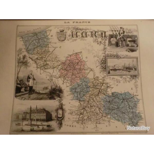 carte geographique  nord  periode  1888