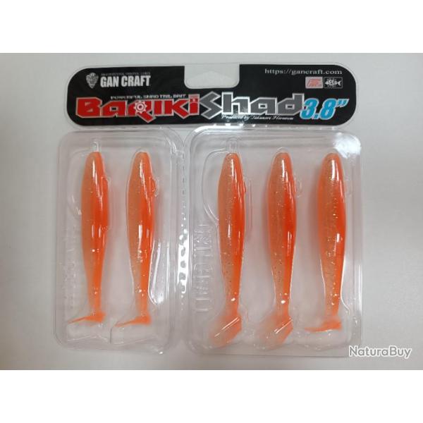 !!! Leurre souple  GAN CRAFT BARIKI SHAD 3.8 " !!!COLORIS : #09 / 10 CM