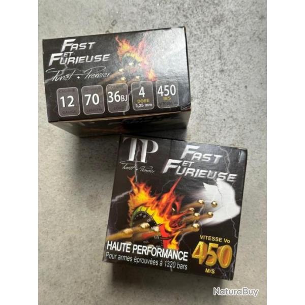 Cartouche TUNET TP FAST&FURIEUSE HP CAL.12/70 par 75
