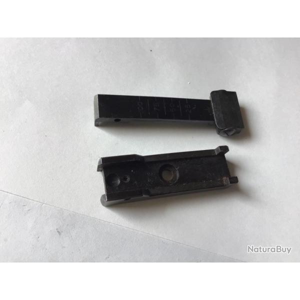 VENDU PAR CUIRASSIER11 SOCLE + PLANCHETTE DE HAUSSE DE CARABINE  IDENTIFIER