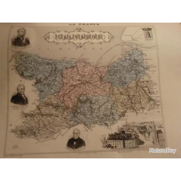 carte geographique  cavaldos   periode  1888