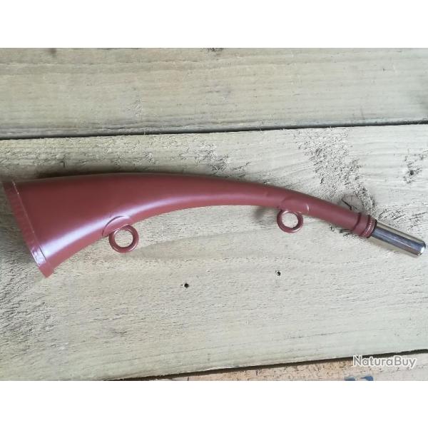 Corne plate cintr�e 30cm en laiton polym�ris� marron r�f: 326