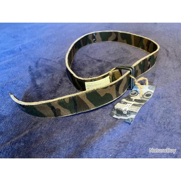 ceinture en tissu canvas woodland large de 40 mm et 110cm de long