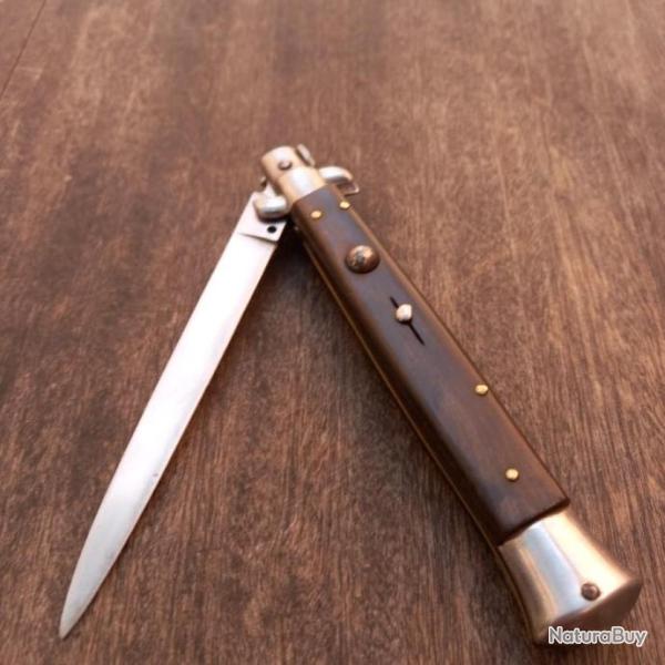 Trs Grand Couteau AUTOMATIQUE Manche en Bois