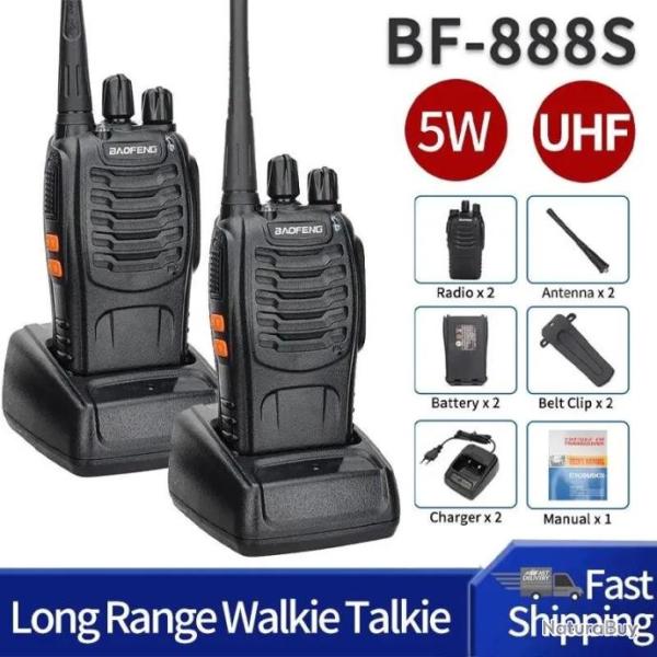 2x Talkies-walkies Walperfor� � longue port�e UHF 400-470MHz Ham Radio bidirectionnelle