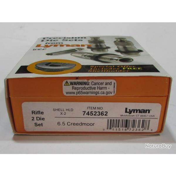 Jeux d'outilslyman pour le rechargement en calibre 6,5 creedmoor