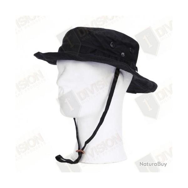 Chapeau de brousse avec fil de m�moire noir