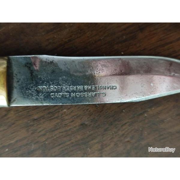 Petit couteau droit de morutier am�ricain (G. LARSSON SLOYD - CHANULER & BARBER - BOSTON)