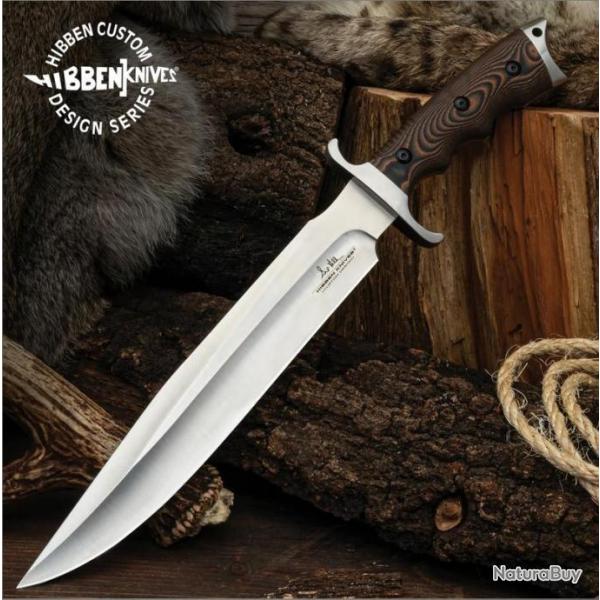 Couteau Gil Hibben Tundra Toothpick Lame Acier 420HC Manche Micarta Etui Cuir GH5122