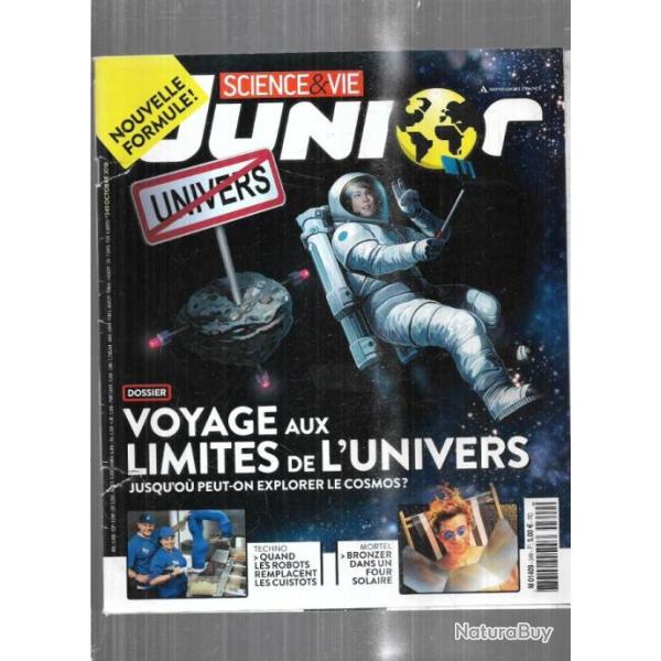 science et vie junior 2018 349 et 351 voyage aux limites de l'univers et des btes en maths