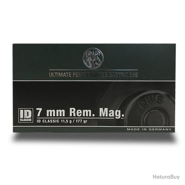 Munitions RWS calibre 7mm Rem Mag ID Classic 177gr - 11.5g x20
