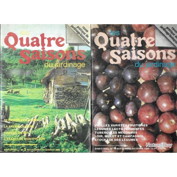 les quatre saisons du jardinage premi�re ann�e 1980 bimestriel 5 num�ros