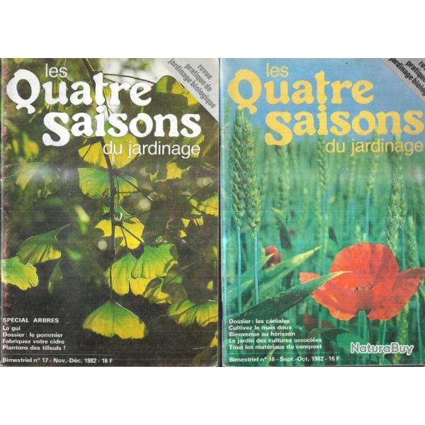 les quatre saisons du jardinage  ann�e 1982 compl�te bimestriel 6 num�ros