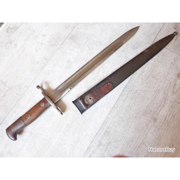 Baionnette Rubin Schmidt Suisse mod�le 1889. Matricule 144687